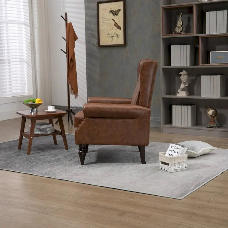 Wood Frame Armchair Modern Accent Chair Lounge Chair for Living Room - 29.33 x31.50x 39.37