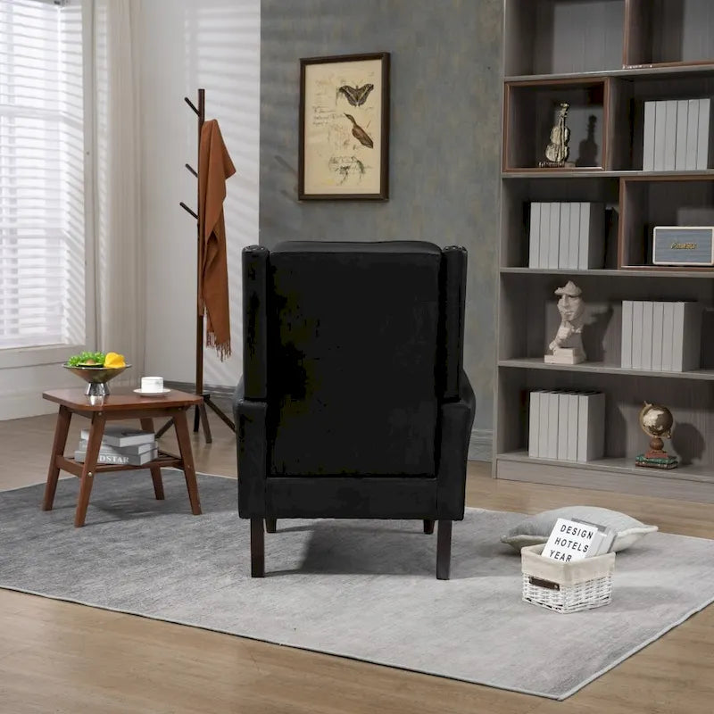 Wood Frame Armchair Modern Accent Chair Lounge Chair for Living Room - 29.33 x31.50x 39.37