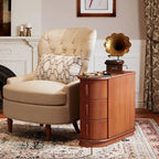 3-drawer Solid Wood ChairSide End Table for Living RoomSet of 2)