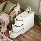 3-drawer Solid Wood ChairSide End Table for Living RoomSet of 2)