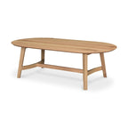 Aurelle Home Tyier Mid-Century Modern Solid Oak Coffee Table - 54 W x 17 H x 28 D