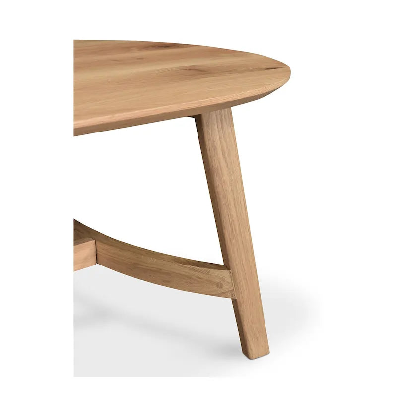 Aurelle Home Tyier Mid-Century Modern Solid Oak Coffee Table - 54 W x 17 H x 28 D