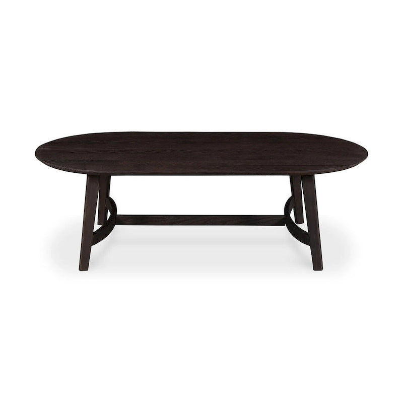 Aurelle Home Tyier Mid-Century Modern Solid Oak Coffee Table - 54 W x 17 H x 28 D
