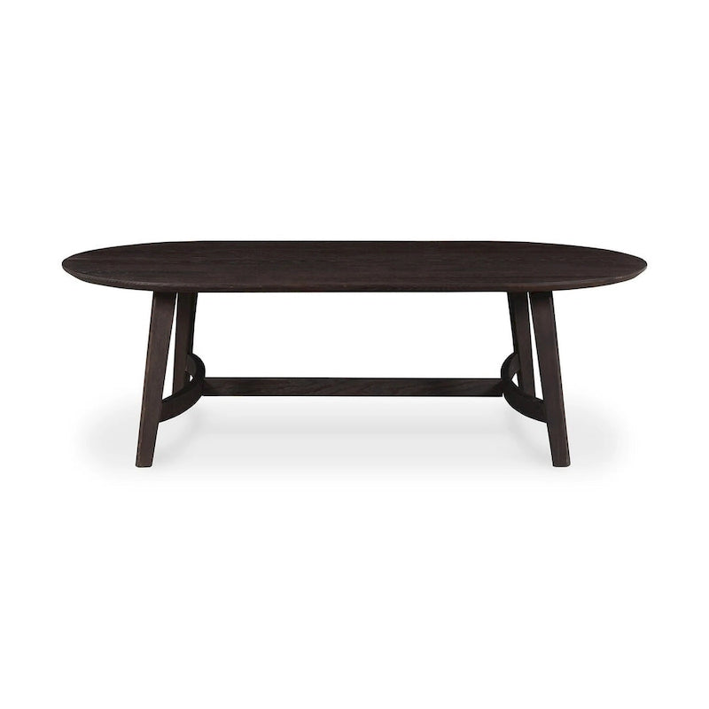 Aurelle Home Tyier Mid-Century Modern Solid Oak Coffee Table - 54 W x 17 H x 28 D