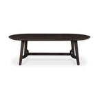 Aurelle Home Tyier Mid-Century Modern Solid Oak Coffee Table - 54 W x 17 H x 28 D