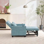 3-in-1 Pull Out Futon Convertible Chair with USB Ports