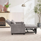 3-in-1 Pull Out Futon Convertible Chair with USB Ports