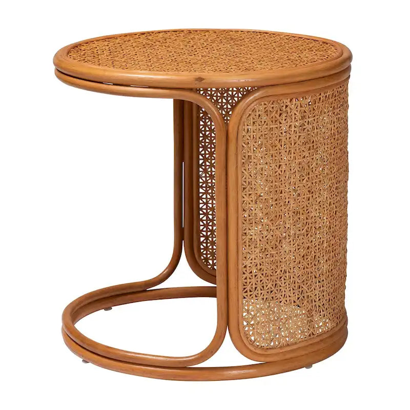 Eldon Bohemian Rattan End Table