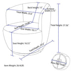 Teddy Fabric Swivel Accent Armchair Barrel Chair