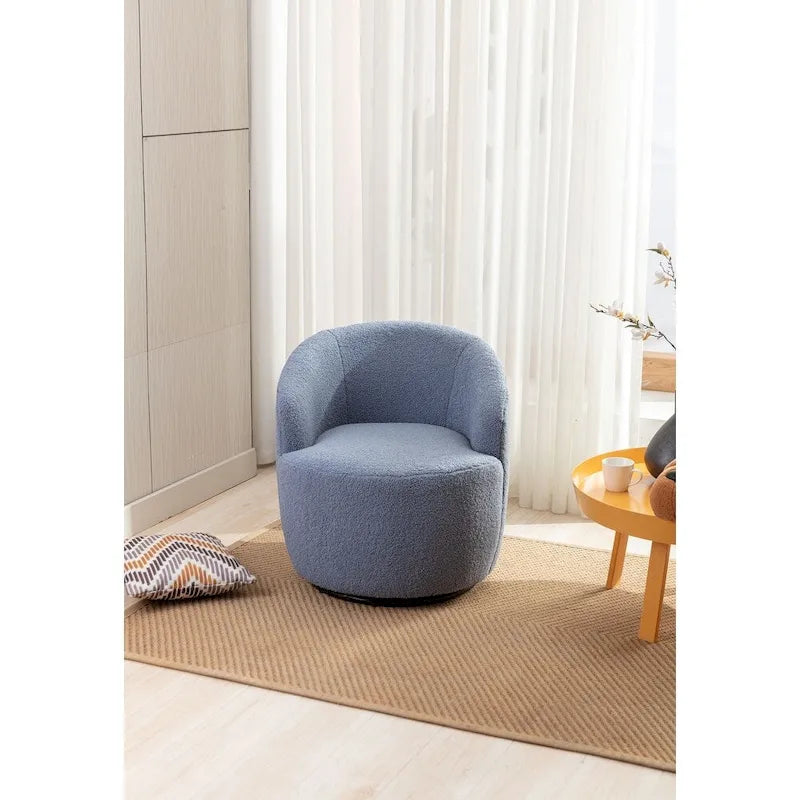 Teddy Fabric Swivel Accent Armchair Barrel Chair