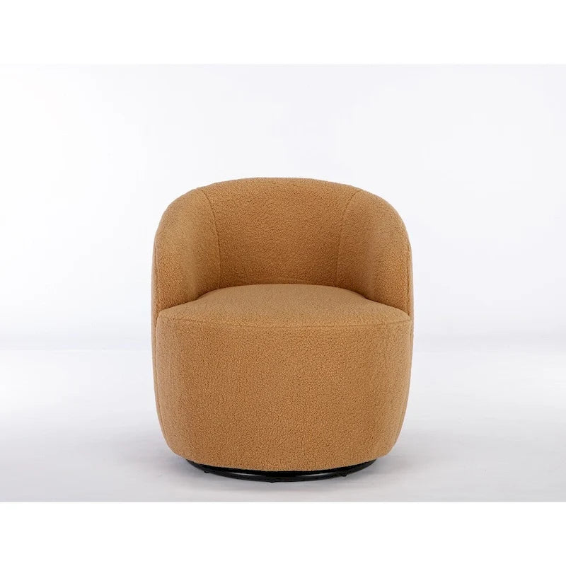 Teddy Fabric Swivel Accent Armchair Barrel Chair