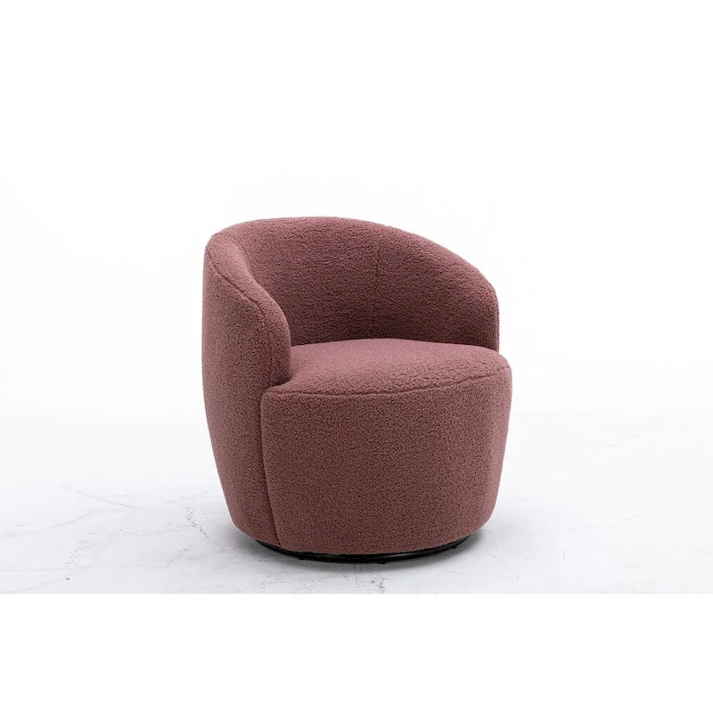 Teddy Fabric Swivel Accent Armchair Barrel Chair