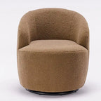 Teddy Fabric Swivel Accent Armchair Barrel Chair