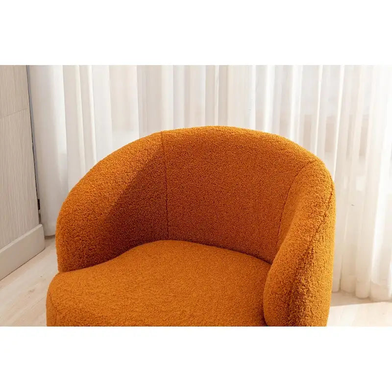 Teddy Fabric Swivel Accent Armchair Barrel Chair