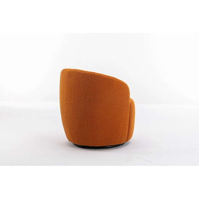 Teddy Fabric Swivel Accent Armchair Barrel Chair