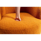 Teddy Fabric Swivel Accent Armchair Barrel Chair