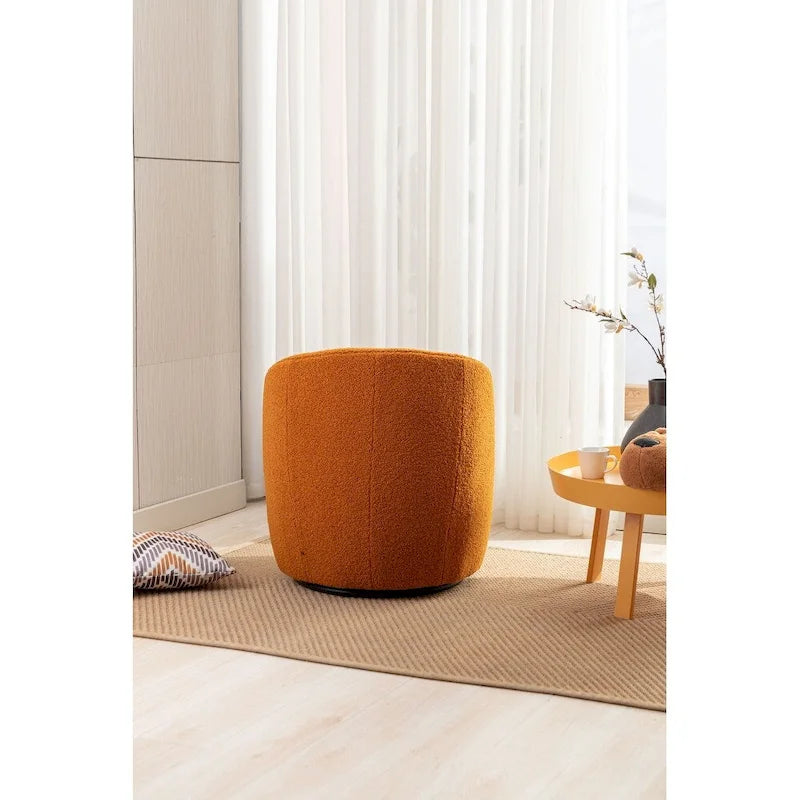 Teddy Fabric Swivel Accent Armchair Barrel Chair