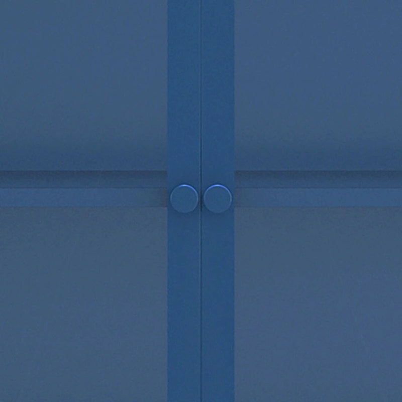 Modern Minimalist 3-Sided Tempered Glass Storage Cabinet with Four Cabinet Doors