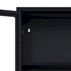 Modern Minimalist 3-Sided Tempered Glass Storage Cabinet with Four Cabinet Doors