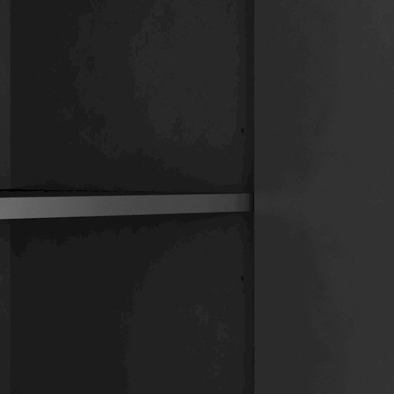 Black Modern Buffet Cabinet with Storage, Fluted Sideboard Large Buffet with Adjustable Shelves, Credenza, Accent Cabinet