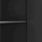 Black Modern Buffet Cabinet with Storage, Fluted Sideboard Large Buffet with Adjustable Shelves, Credenza, Accent Cabinet