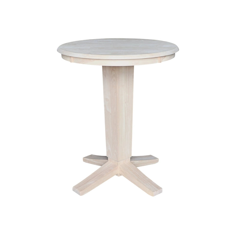 30 in Solid Wood Round Top Counter Height Dining Table with 2 Stools