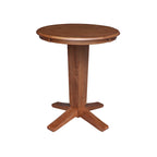 30 in Solid Wood Round Top Counter Height Dining Table with 2 Stools