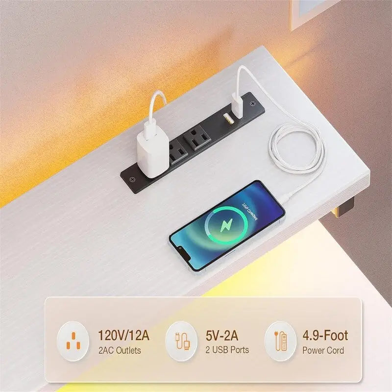 55 Inch Computer Desk with 3 Drawer