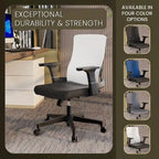 Adjustable Mid-Back Office Chair with 360-Degree Swivel and Tilt Brio Series by LeisureMod