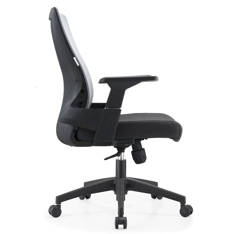 Adjustable Mid-Back Office Chair with 360-Degree Swivel and Tilt Brio Series by LeisureMod
