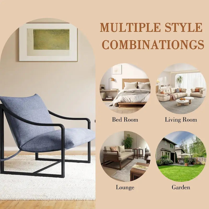 Modern Sling Accent Chair