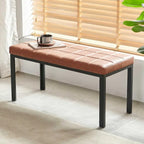 Howtai 36.6 Upholstered Leather PU Dining Bench
