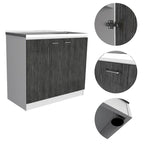 Brookeline Rectangle 2-Door Utility Sink and Cabinet