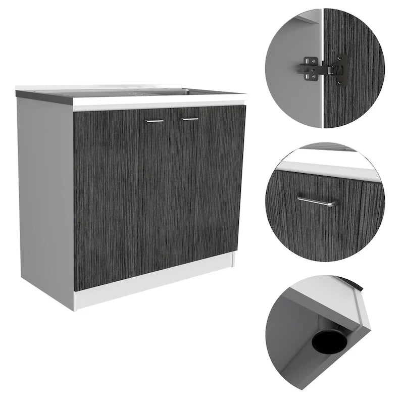 Brookeline Rectangle 2-Door Utility Sink and Cabinet