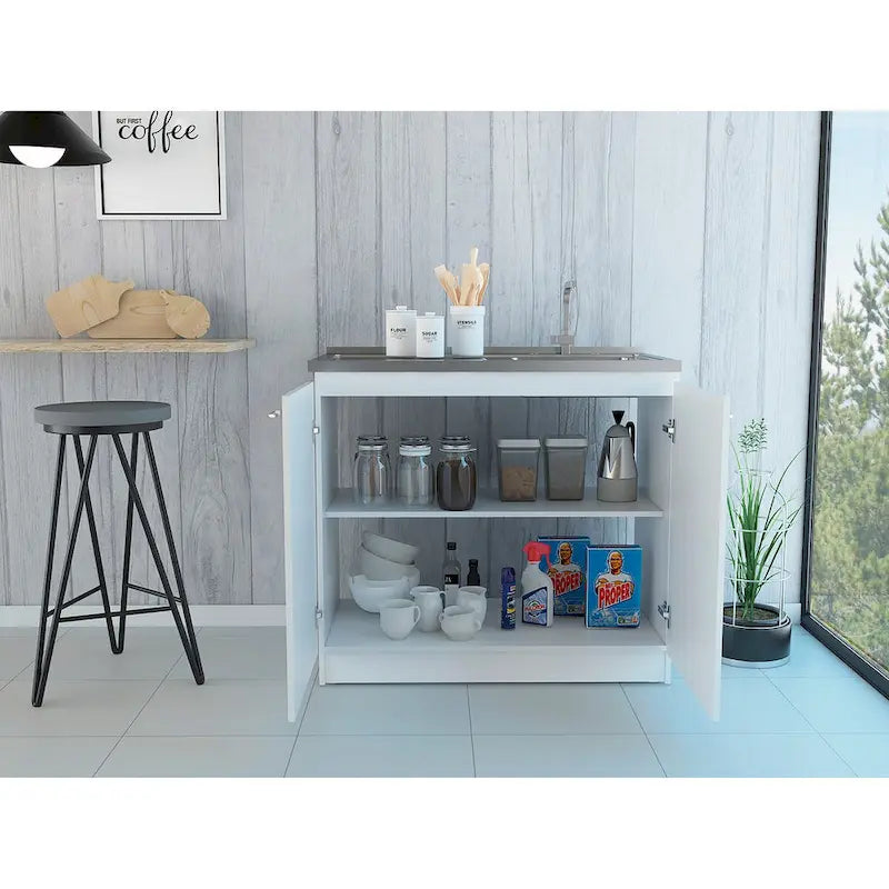 Brookeline Rectangle 2-Door Utility Sink and Cabinet