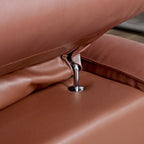 Modern 3-Seater Leather Sofa for Living Room, Comfy Sofa Couch with Extra Deep Seats, Adjustable Headrests