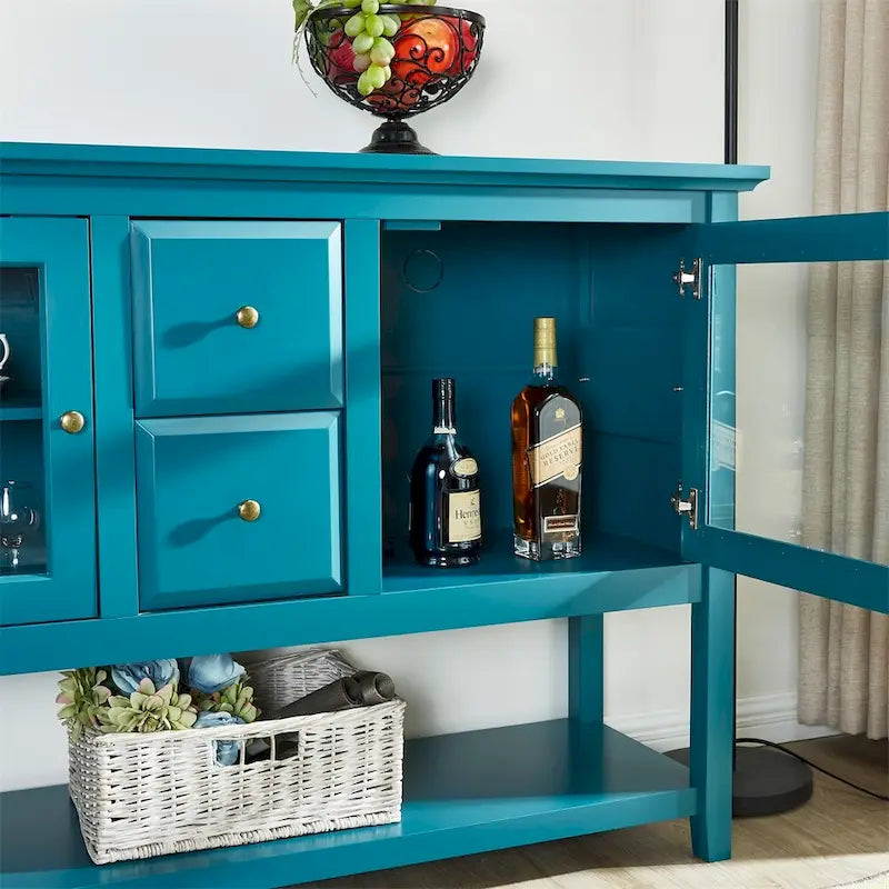 52 Sideboard Storage with Adjustable Shelves,Sideboard Buffet Cabinet