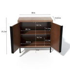 Traditional Craftsmanship Hand-Carved 2-Doors Accent Cabinet