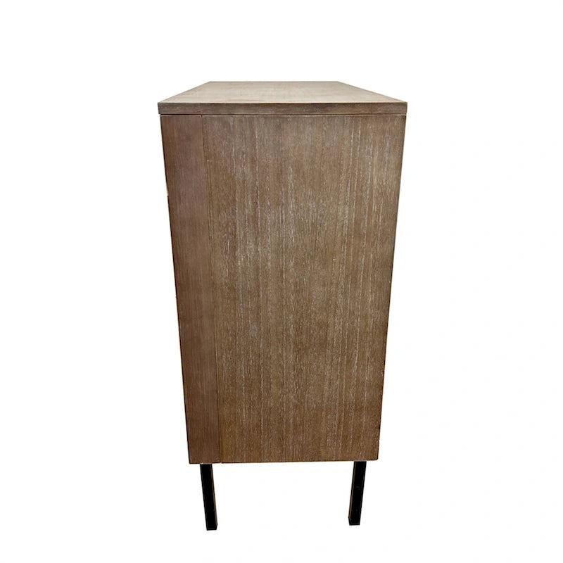 Traditional Craftsmanship Hand-Carved 2-Doors Accent Cabinet