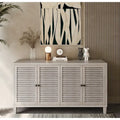 Wooden Cabinet Sideboard Buffet Accent Cabinet 4 Shutter Door