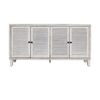 Wooden Cabinet Sideboard Buffet Accent Cabinet 4 Shutter Door