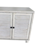 Wooden Cabinet Sideboard Buffet Accent Cabinet 4 Shutter Door
