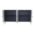 Wooden Cabinet Sideboard Buffet Accent Cabinet 4 Shutter Door