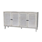 Wooden Cabinet Sideboard Buffet Accent Cabinet 4 Shutter Door