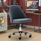 Office Desk Chair, Modern Cute Rolling Vanity Swivel Task Chairs with Wheels, Armless for Home, Bedrooms, Office, Study, Student