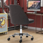 Office Desk Chair, Modern Cute Rolling Vanity Swivel Task Chairs with Wheels, Armless for Home, Bedrooms, Office, Study, Student