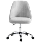 Office Desk Chair, Modern Cute Rolling Vanity Swivel Task Chairs with Wheels, Armless for Home, Bedrooms, Office, Study, Student