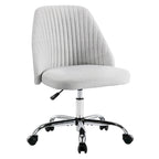 Office Desk Chair, Modern Cute Rolling Vanity Swivel Task Chairs with Wheels, Armless for Home, Bedrooms, Office, Study, Student