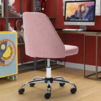 Office Desk Chair, Modern Cute Rolling Vanity Swivel Task Chairs with Wheels, Armless for Home, Bedrooms, Office, Study, Student