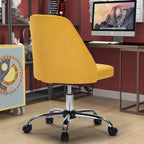 Office Desk Chair, Modern Cute Rolling Vanity Swivel Task Chairs with Wheels, Armless for Home, Bedrooms, Office, Study, Student